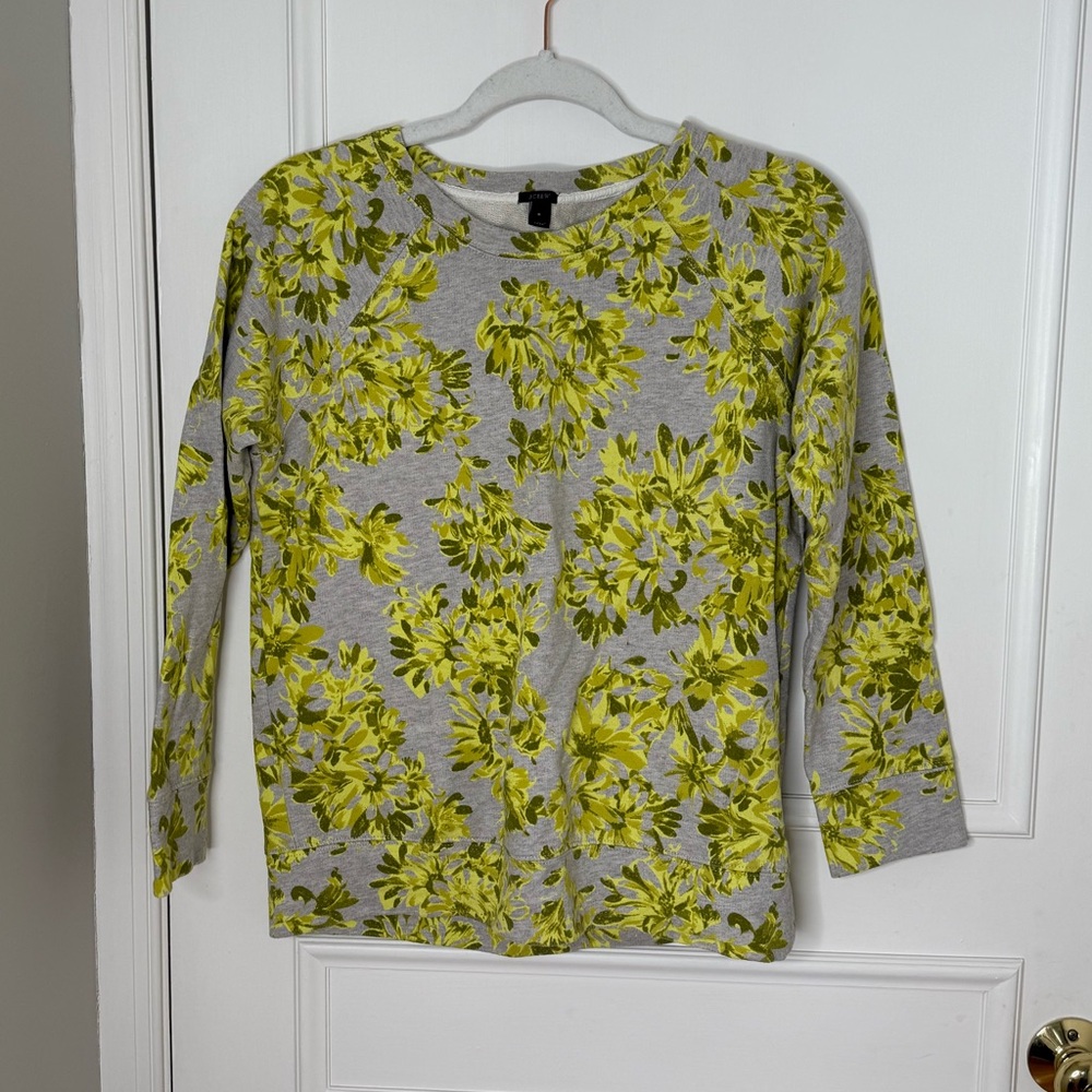 Jcrew floral sweatshirt
